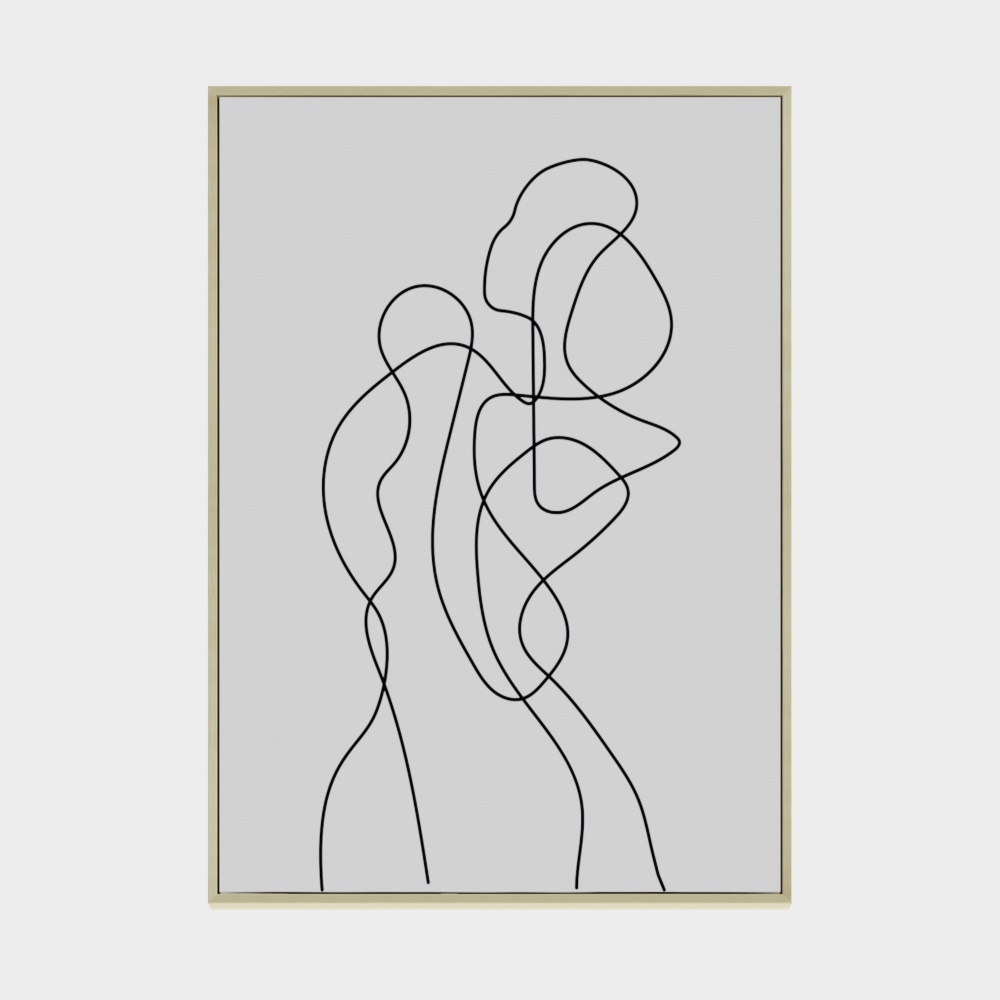 Inco - Light Luxury - Living Room Sofa Decoration Painting Abstract Metascote Combination Five-In-Picture Modern Minimalist Background Wall Hanging Painting 3304-1095-O