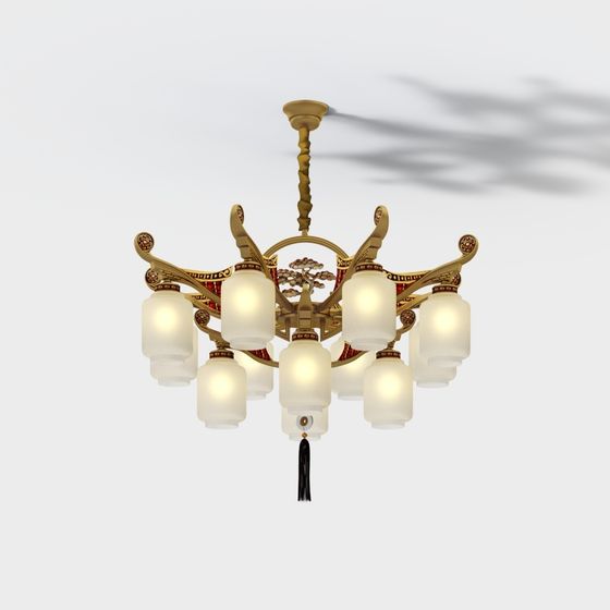 Elegant Classical Chandelier 3D Model