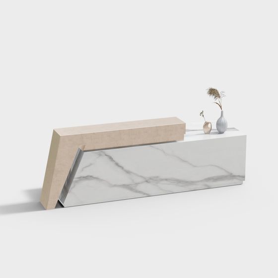 Minimalist Reception Desk 3D model