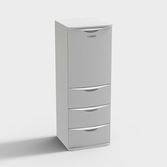Minimalist Siemens Three-Drawer Storage Cabinet 3D model