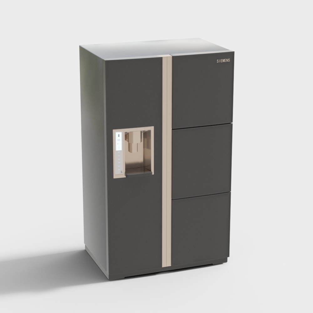 Siemens Refrigerator 3D Model – Low Poly Kitchen Appliance