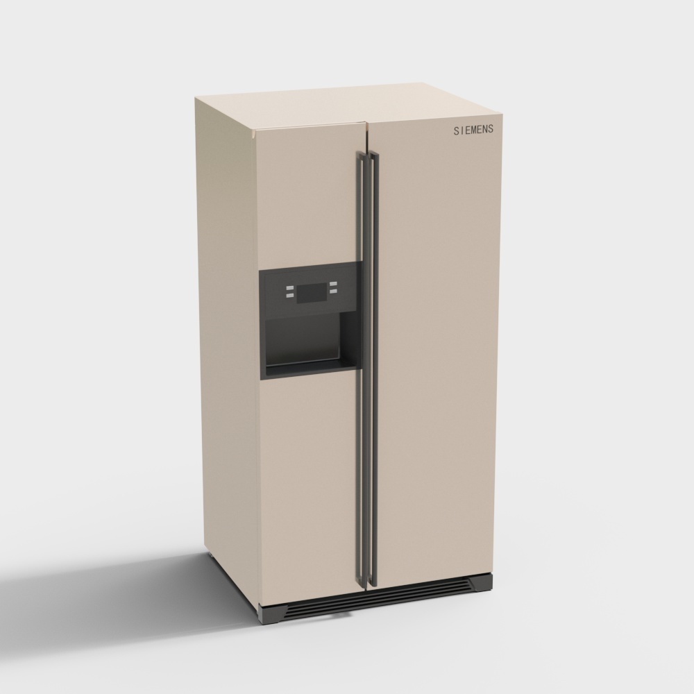Siemens Refrigerator 3D Model – Modern Beige Design
