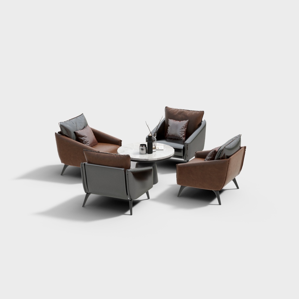 leather casual table and chairs
