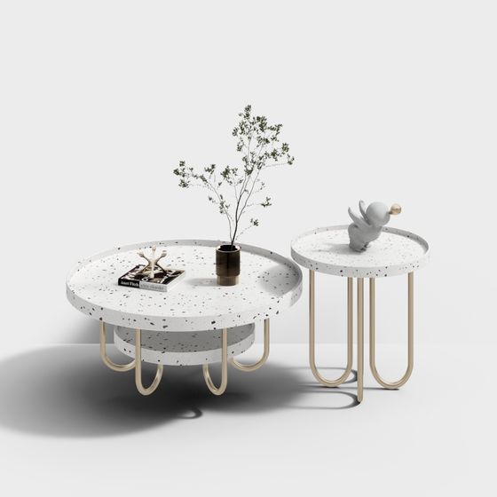 Concrete Art Table 3D model for Contemporary Spaces