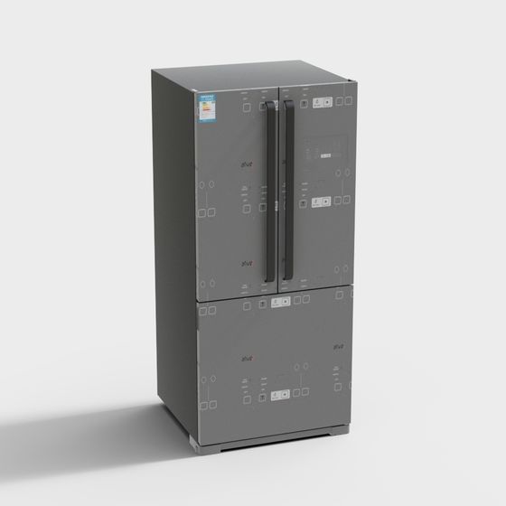 Stylish Smart Refrigerator 3D model