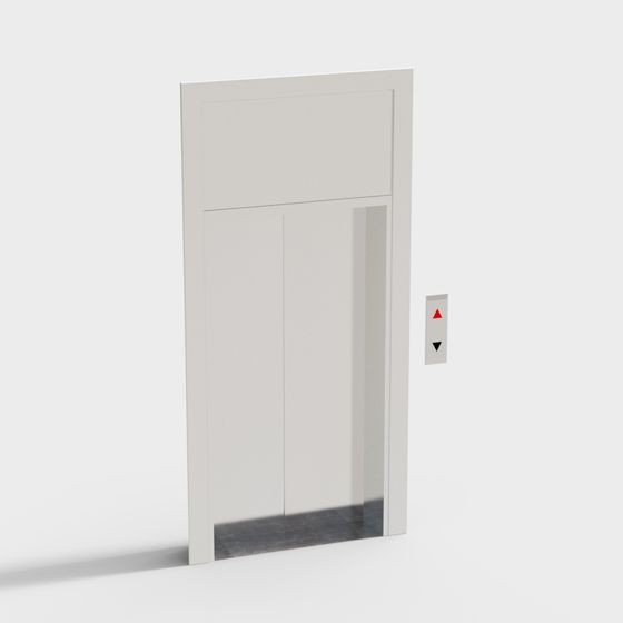 Minimalist Elevator Door 3D model