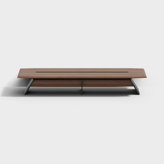 Elegant Low-Poly Bench 3D model for Creative Spaces