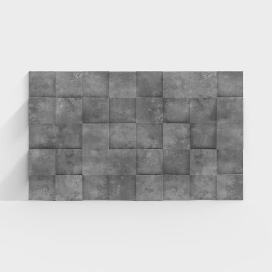 Stylish Concrete Patch Wall 3D model