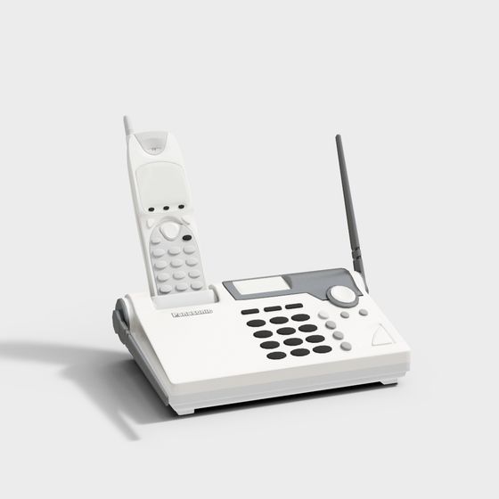 Classic Panasonic Cordless Phone 3D model for Vintage Projects