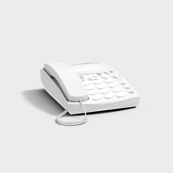 Modern Telephone Switch Socket 3D Model