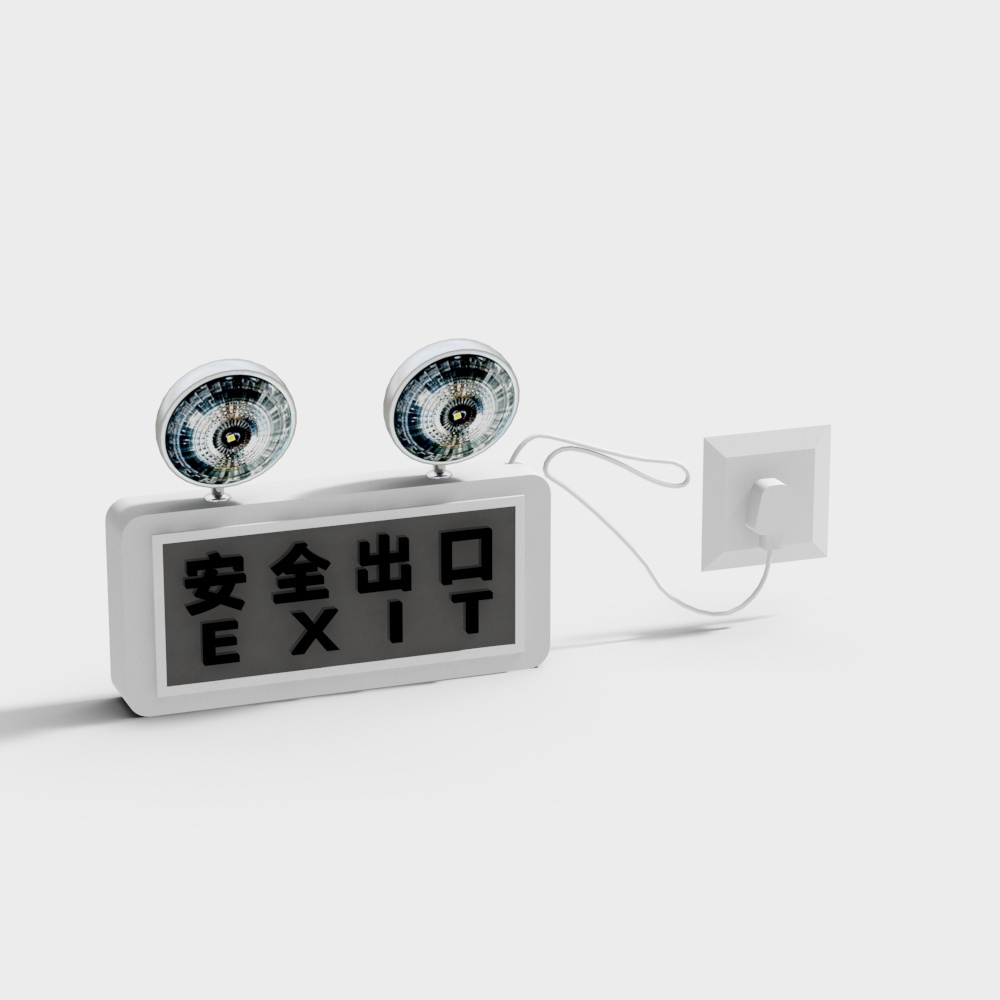 Combinazione di Illuminazione di Emergenza Moderna di Allarme Audiovisivo e Ottico