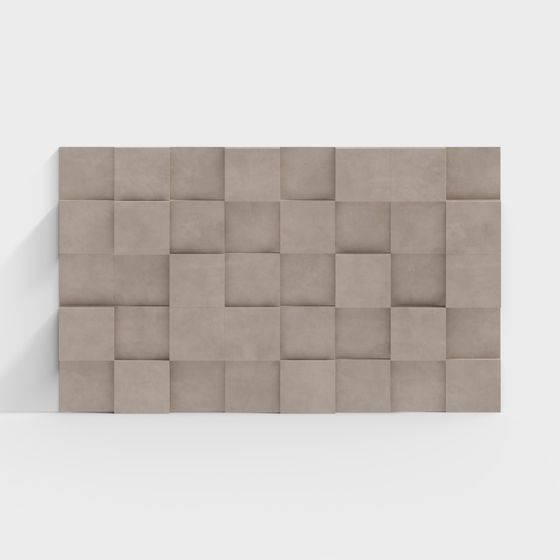 Stylish Low-Poly Concrete Wall 3D model
