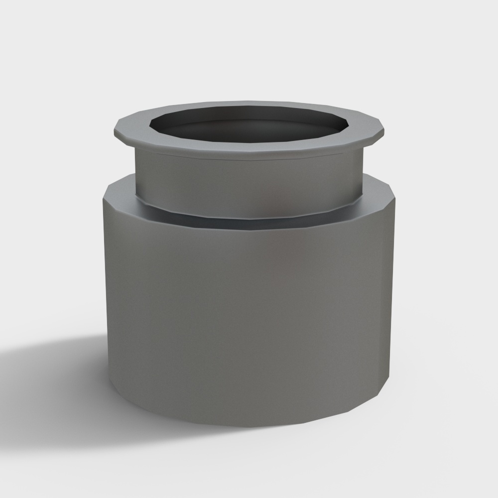High-Detail Low-Poly Concrete Pipe 3D model
