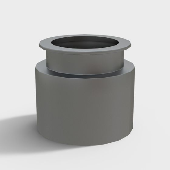 Stylish Low-Poly Concrete Pipe 3D model for Creative Projects