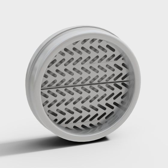 Unique Low Poly Round Vent 3D model