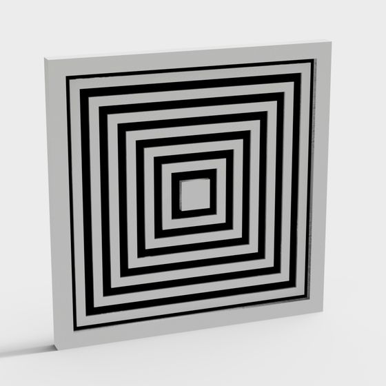 Square Illusion Panel 3D Model
