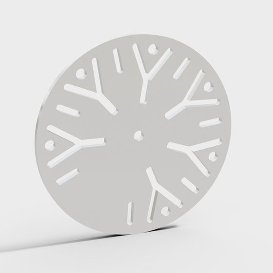 Minimalist 3D Model Clock Face for Creative Projects