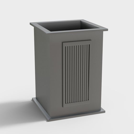 Elegant Square Planter 3D model