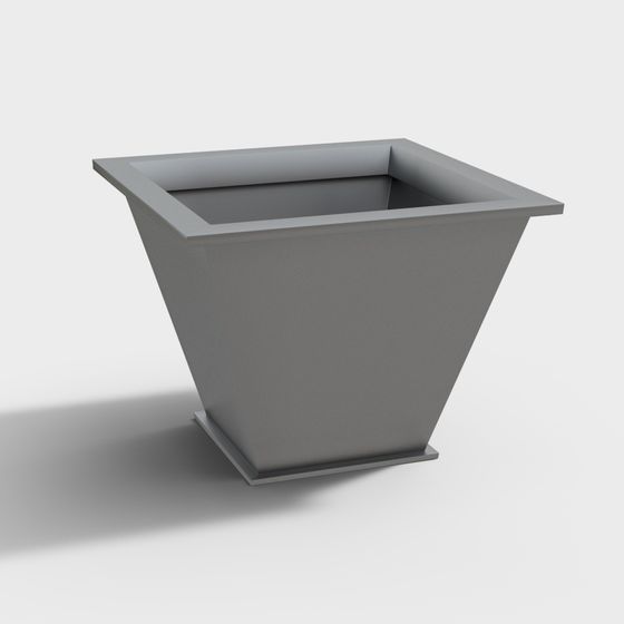 Elegant Low-Polygon Planter 3D model
