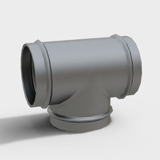 Stylish Low-Poly Pipe 3D model