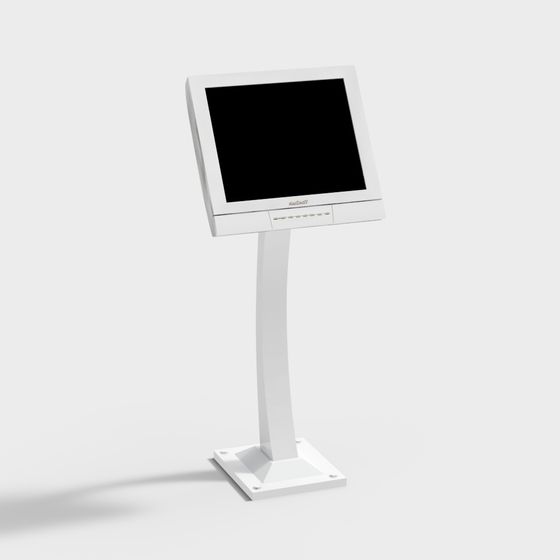 Sleek Vertical Touchscreen Kiosk 3D model for Creative Projects
