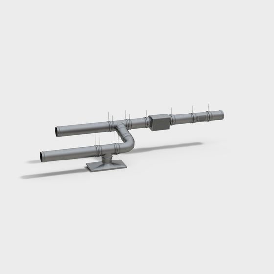 Industrial Aesthetic Pipeline System 3D model