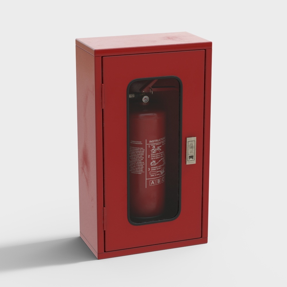 Low-Poly Fire Hydrant Box 3D model