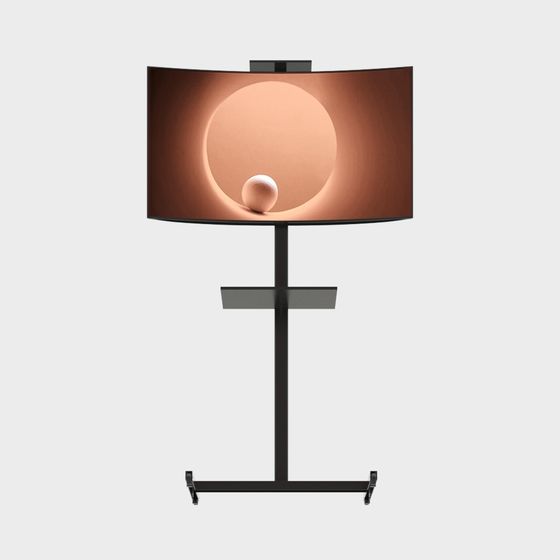 Stylish Curved TV Stand 3D model for Contemporary Interiors