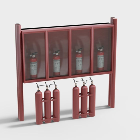 Earth Tone Fire Extinguisher 3D Model