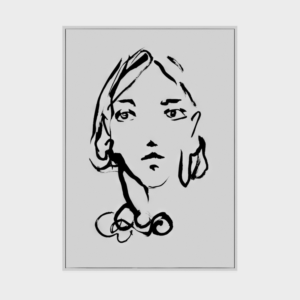 Ink Wash Portrait 3D Model – A Blend of Tradition and Modernity