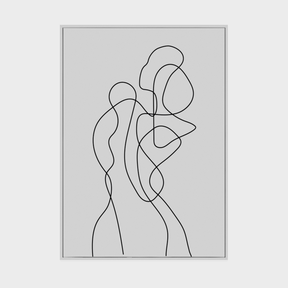 Abstract painting for living room sofa decoration or minimalist background wall