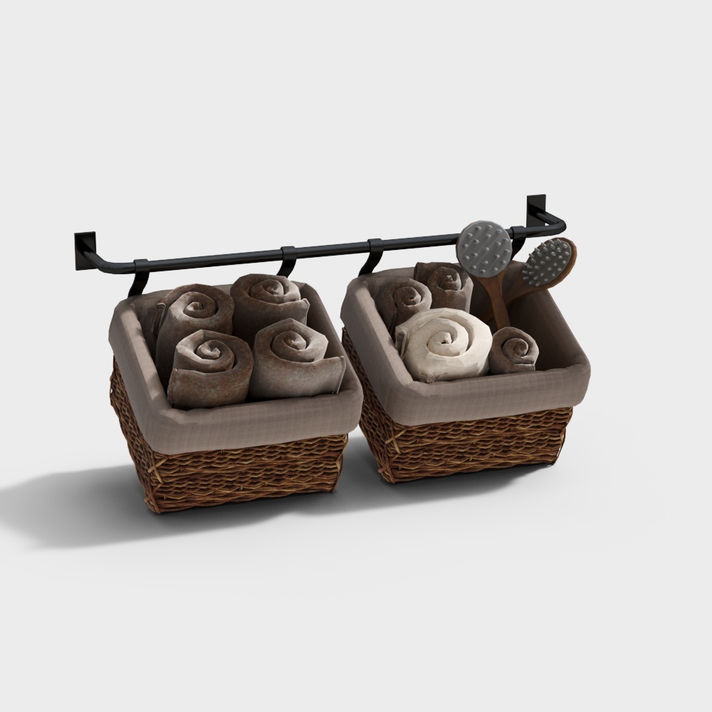 Modern towel racks for baskets