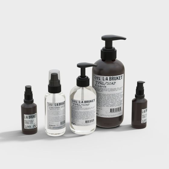 L:A Bruket Bottle Collection 3D model