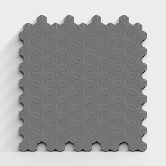 Geometric Star Floor Tiles 3D model