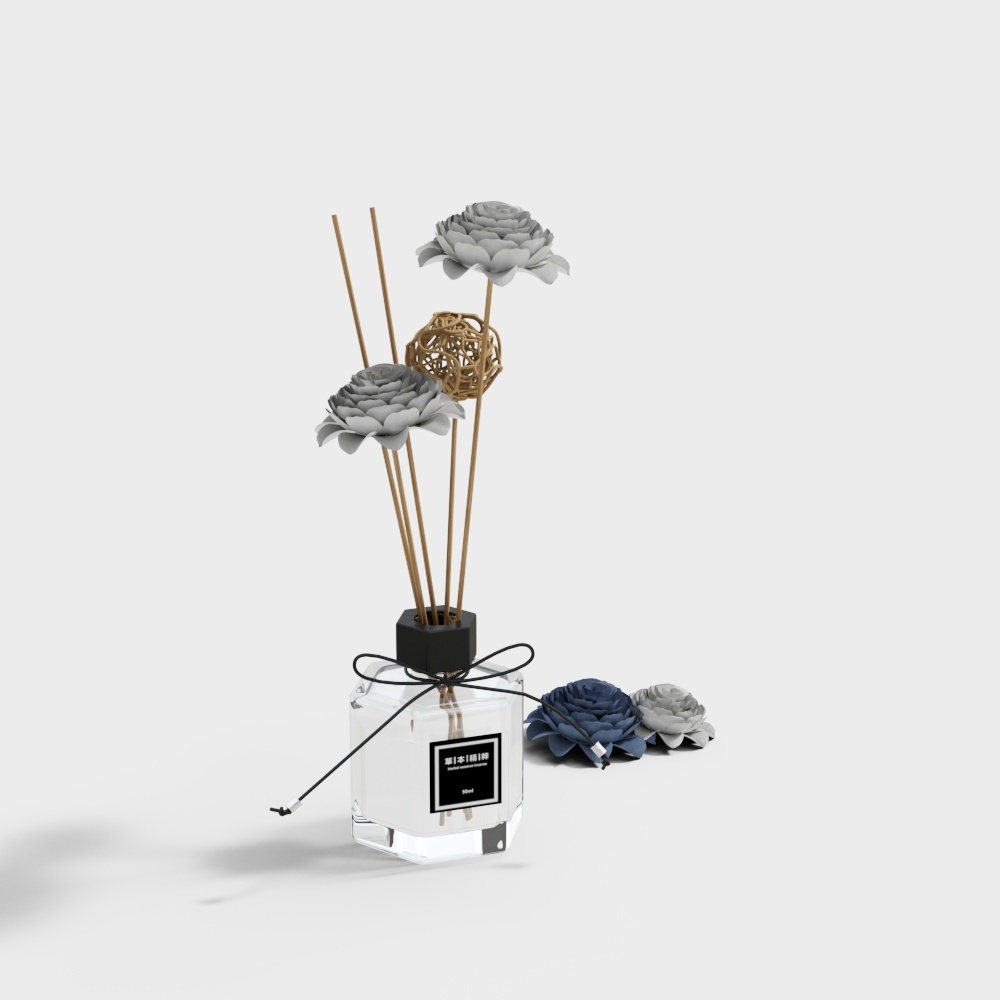 Elegant Low-Poly Glass Vase 3D Model – Transparent Minimalism