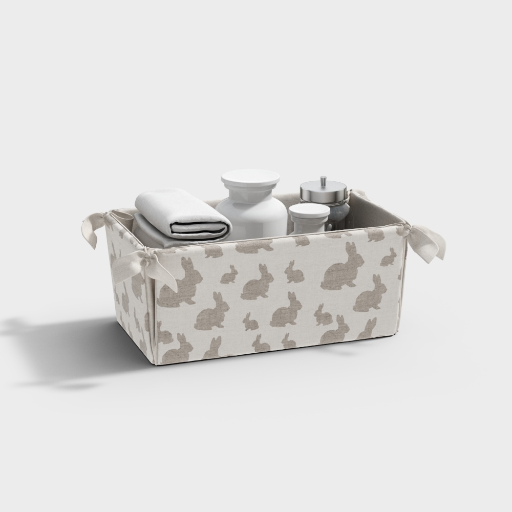 노르딕 키즈 침대 수납 바구니 수납 케이스-14