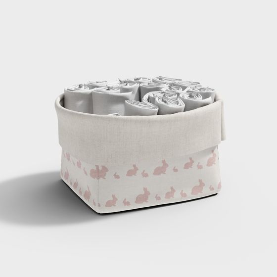 Rabbit Nesting Basket 3D model for Creative Projects