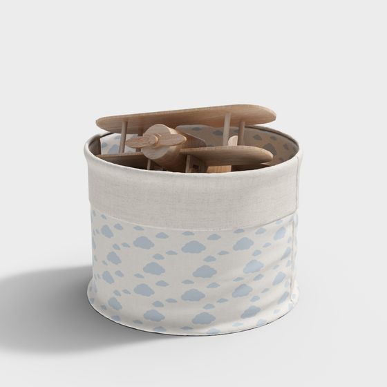 Cloud Storage Basket 3D model for Creative Projects