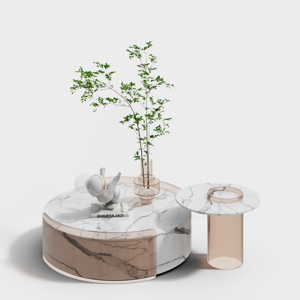 Modern round coffee table