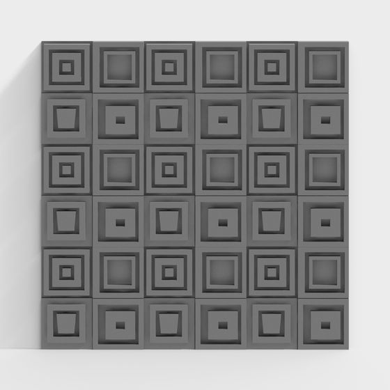 Modular Geometric Wall 3D model