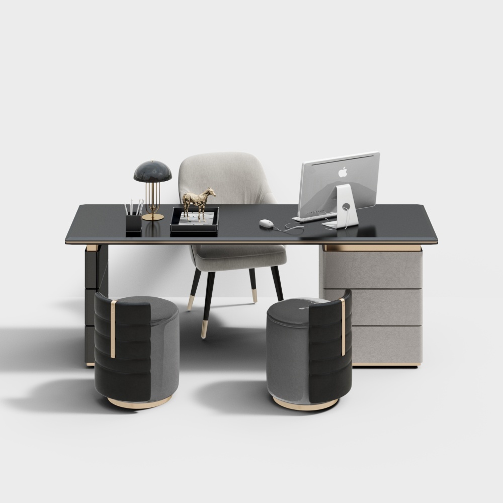 Bureau léger moderne et chaise