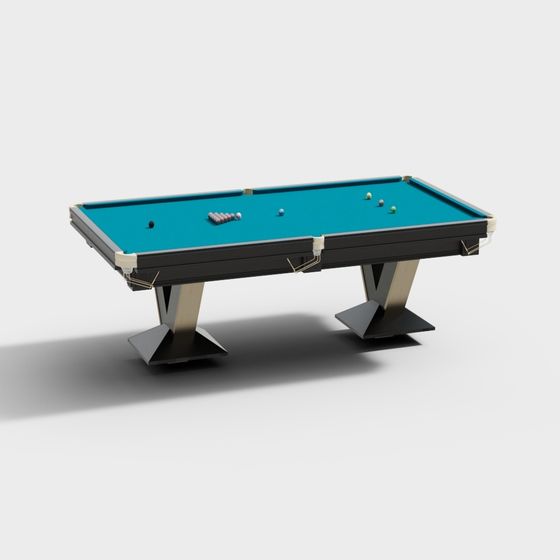 Stylish Pool Table 3D model for Creative Projects