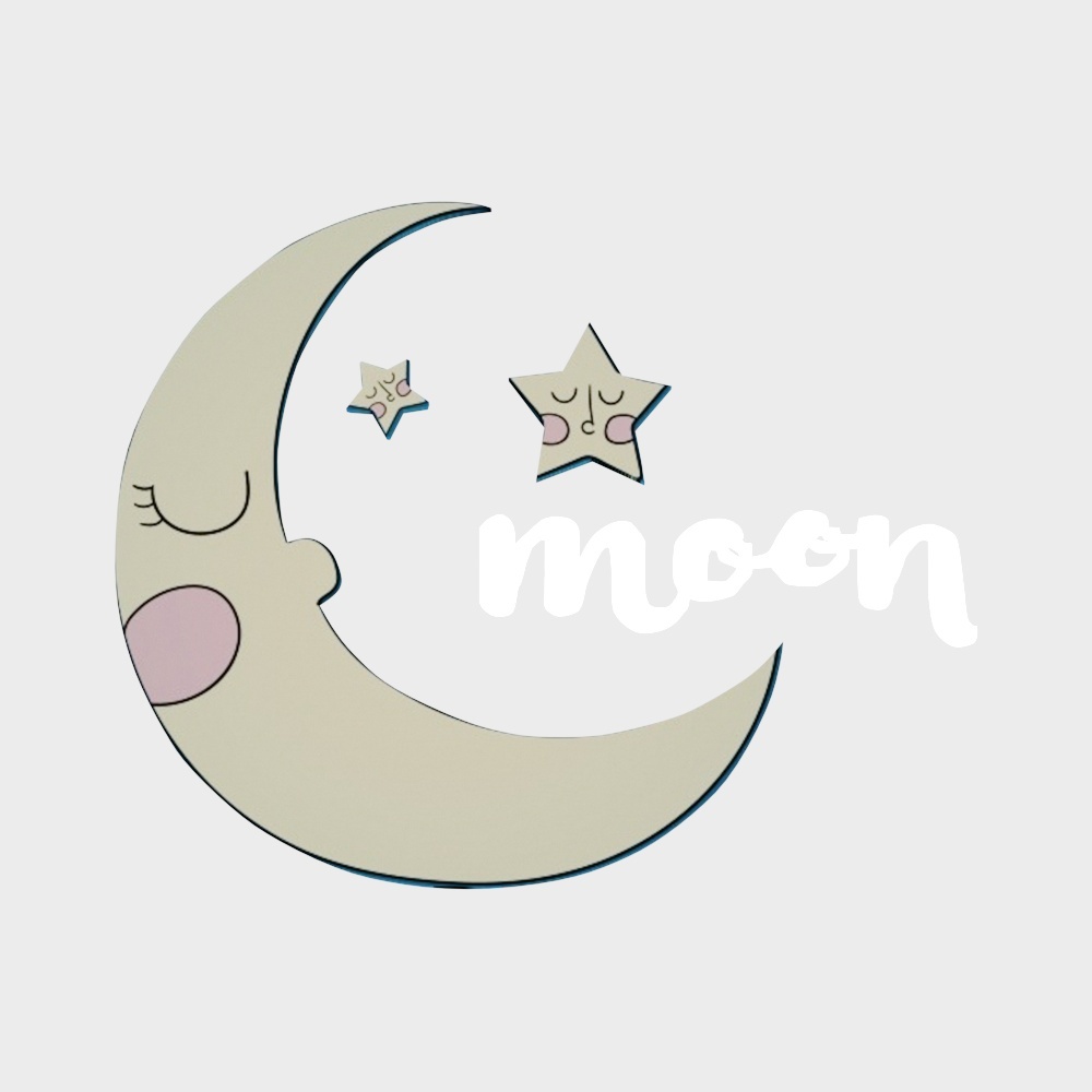 Moon and Stars 3D model