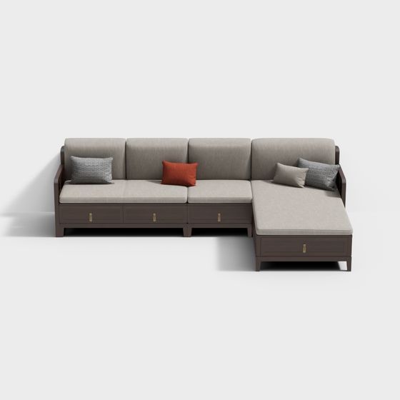 Elegant Modern 3D Sofa Model for Creative Spaces