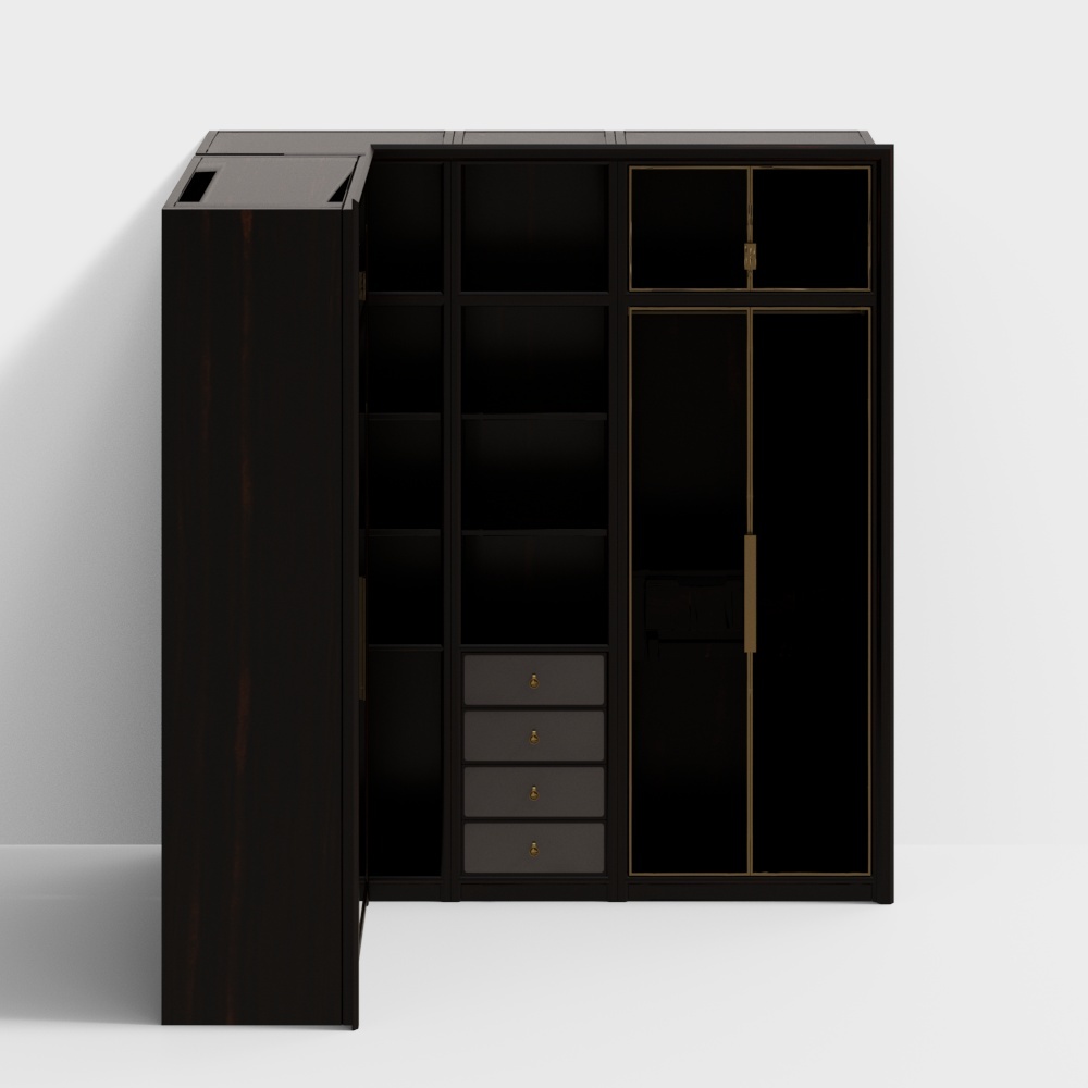 02 Wardrobe corner custom cabinet
