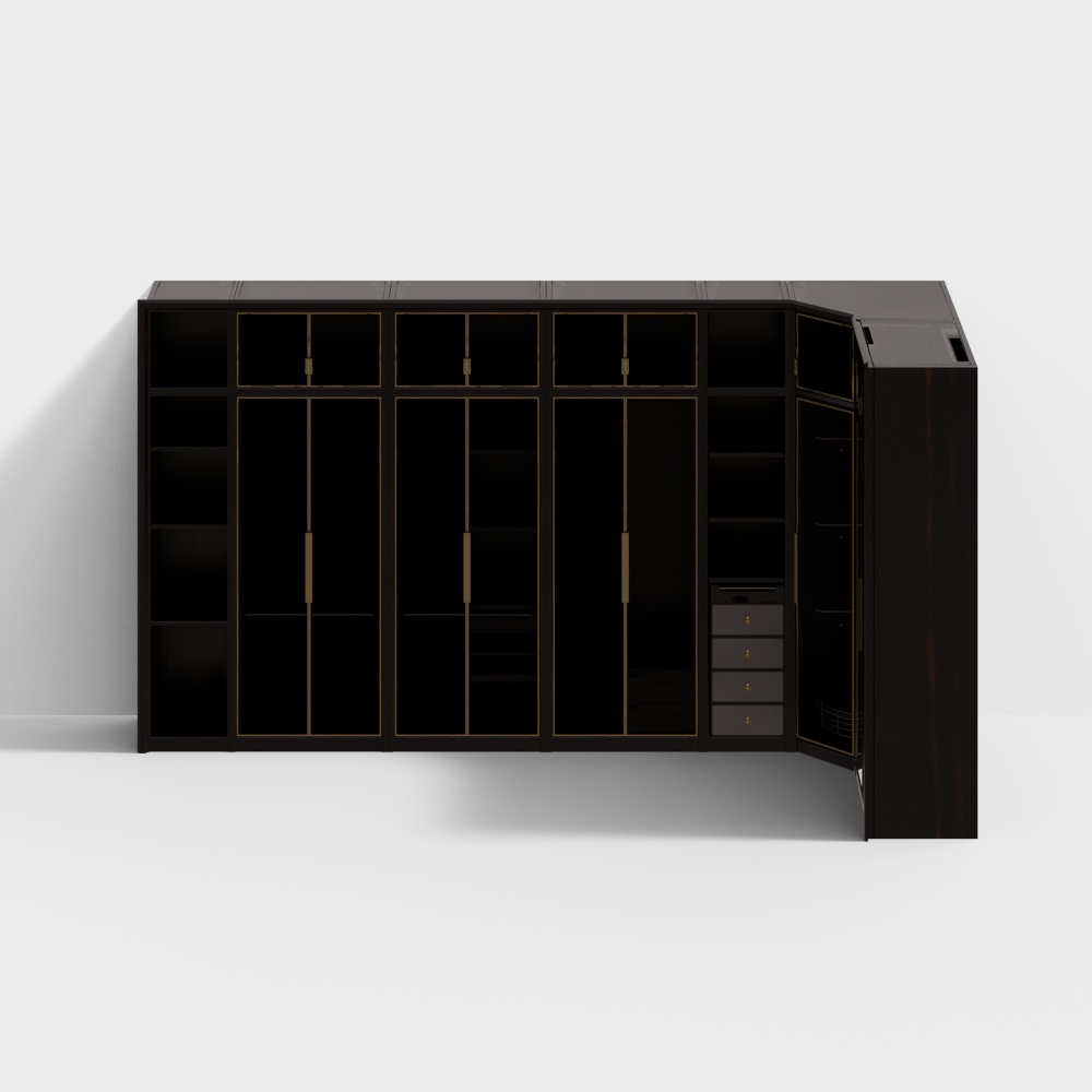 Large wardrobe with corners