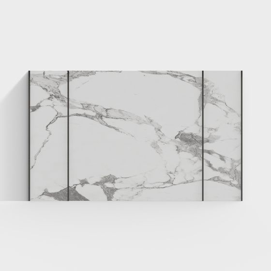 Sophisticated Marble Wall Panel 3D model for Interior Design