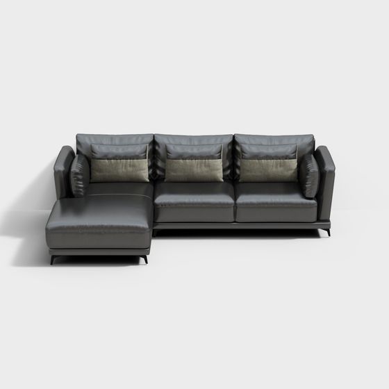 Elegant Modern Sofa 3D Model for Contemporary Spaces