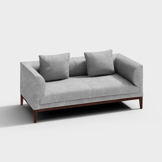Elegant Scandinavian Style Sofa 3D model