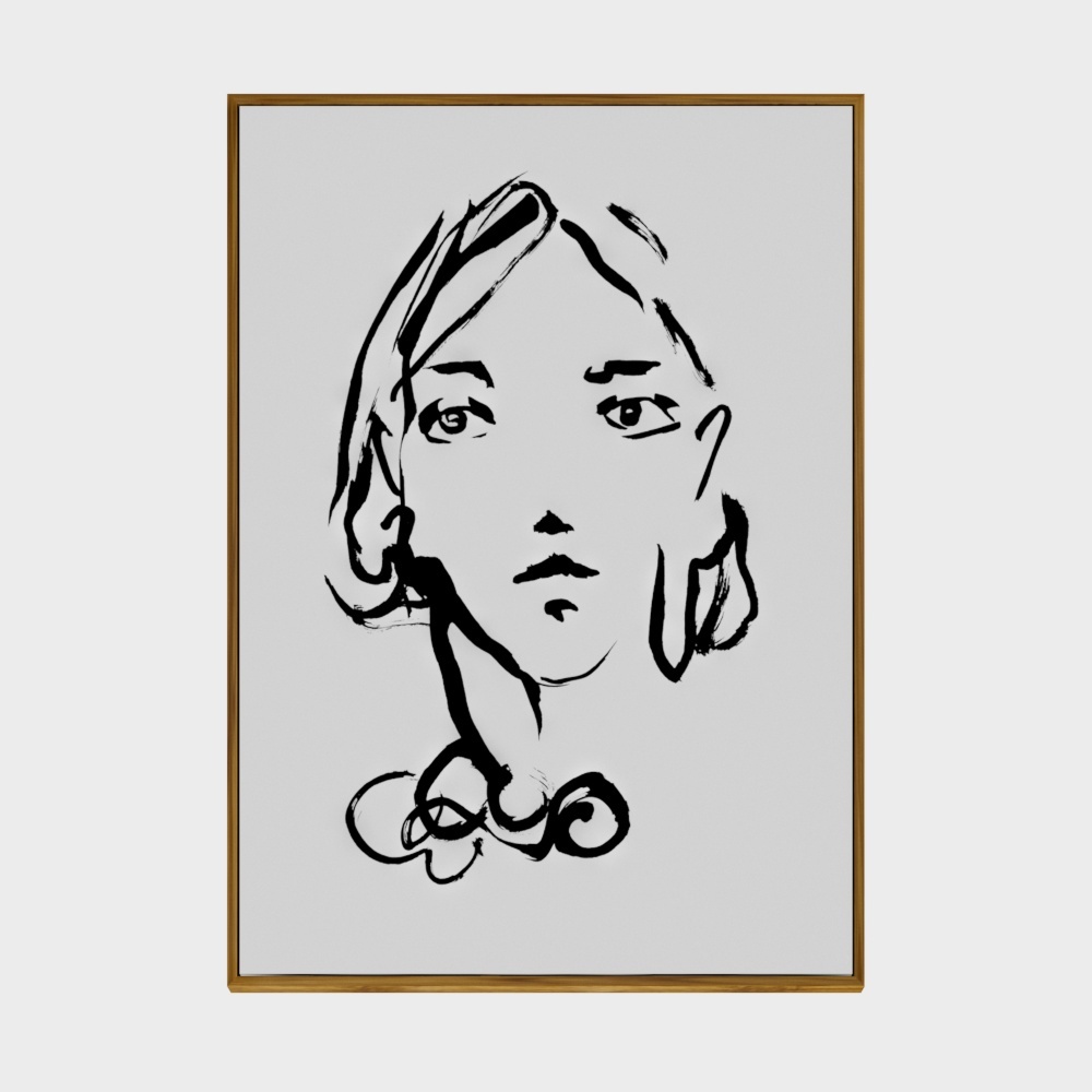 Inco - Light Luxury - Living Room Sofa Decoration Painting Abstract Metaphysics Combination Five-In-Picture Modern Minimalist Background Wall Hanging Painting 3304-1287-M